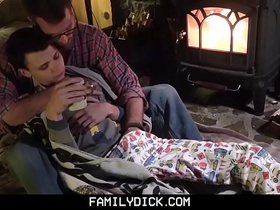 FamilyDick - Daddy warms up his wet bottom boy by fucking him hard