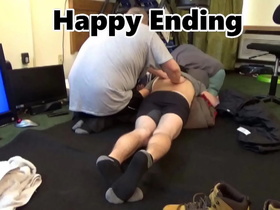 Happy Ending Massage gay gives me rub down and can't stay off my cock