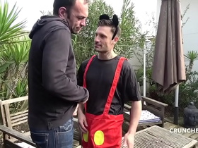 AMAZING !!! MICKEY MOUSE fucked bareback for Crunchboy by FRED french boy XXL COCK