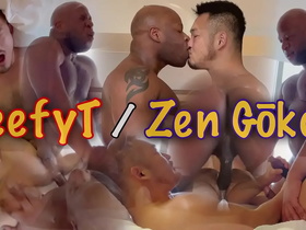 BEEFY T breeds and make ZEN GŌKEN cum hands free (Preview)